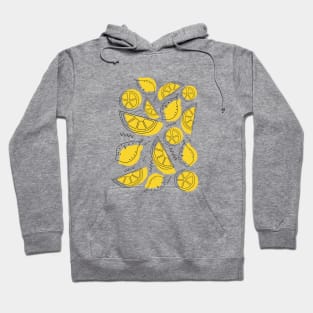 Abstract lemon line pattern Hoodie